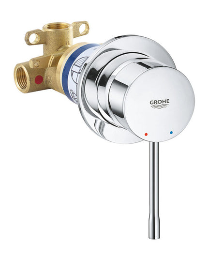 خلاط ١ مخرج نيو ايسانس وش بالجسم الداخلي نيكل سيلفر لامع من جروهى 29197000 GROHE