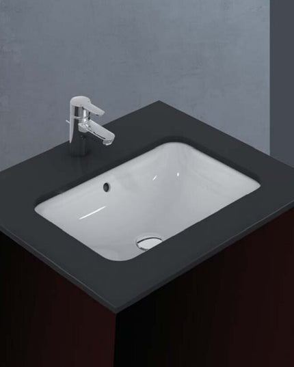 حوض يثبت تحت سطح افقي كونكت 58*41 سم ابيض من ايديال ستاندرد