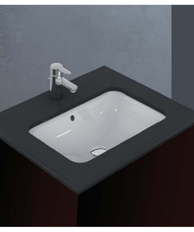 حوض يثبت تحت سطح افقي كونكت 58*41 سم ابيض من ايديال ستاندرد