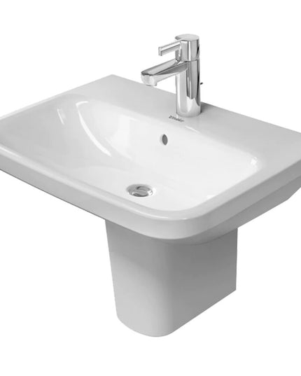 حوض ديوراستايل ٦٠ سم بعامود معلق ابيض من ديورافيت