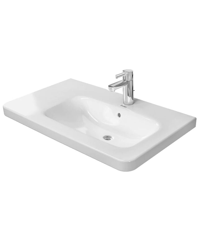 حوض ديوراستايل لوحدة موبيليا رف شمال عين يمين 80 سم من ديورافيت ابيض