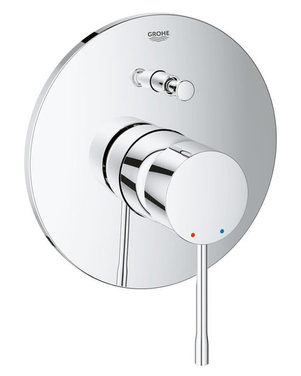 وش بانيو دفن ايسنس 19285001 بمحول مقبض واحد وش للجسم الدفن ومحول اوتوماتيك بانيو/دش وش حائطى معدن بدون الجسم الدفن من جروهى