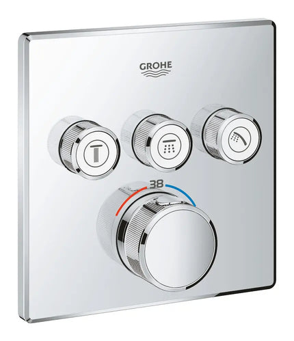 29126000 وش خلاط سمارت كونترول للرابيدو بوكس ٣ مخرج مربع من جروهي GROHE