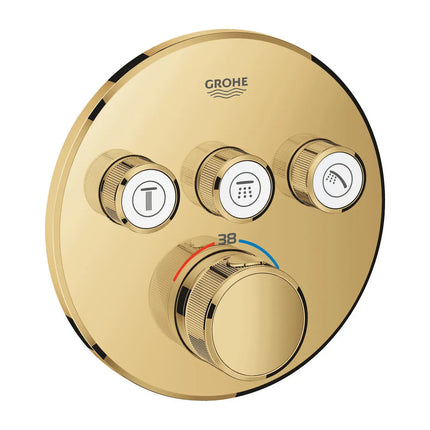 وش خلاط بانيو سمارت كنترول جروثيوم دائرى جولد لامع جروهى 29121GL0 GROHE