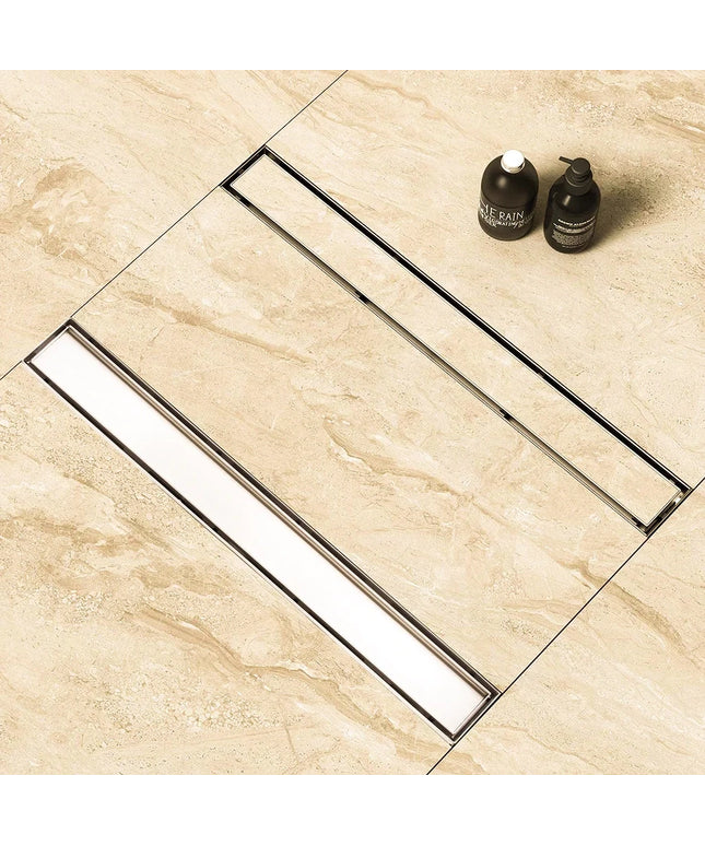 DL-11-30 مجرى شاور - بيبه مقاس 30 سم المجرى ستانليس ستيل1ملى بغطاء مفرغ للاستخدام مع نفس موديل البلاط المستخدم بمجموعة كوع الصرف من بيورا