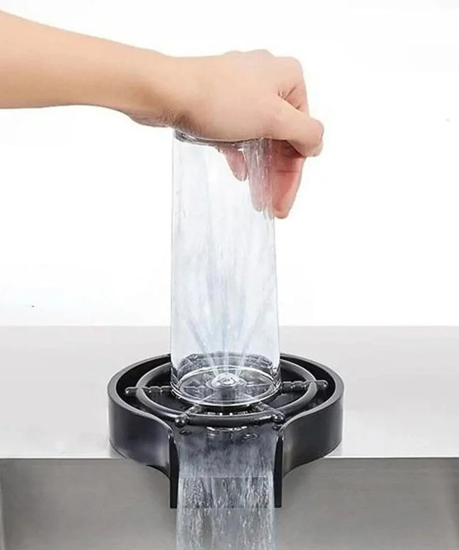 غسالة كوبايات لحوض مطبخ اللون أسود منتج مستورد