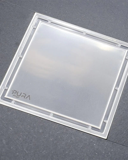 بيبة مقاس 20× 20 سم بإرتفاع 10 سم بصافية داخلية اللون كروم × كروم من بيورا