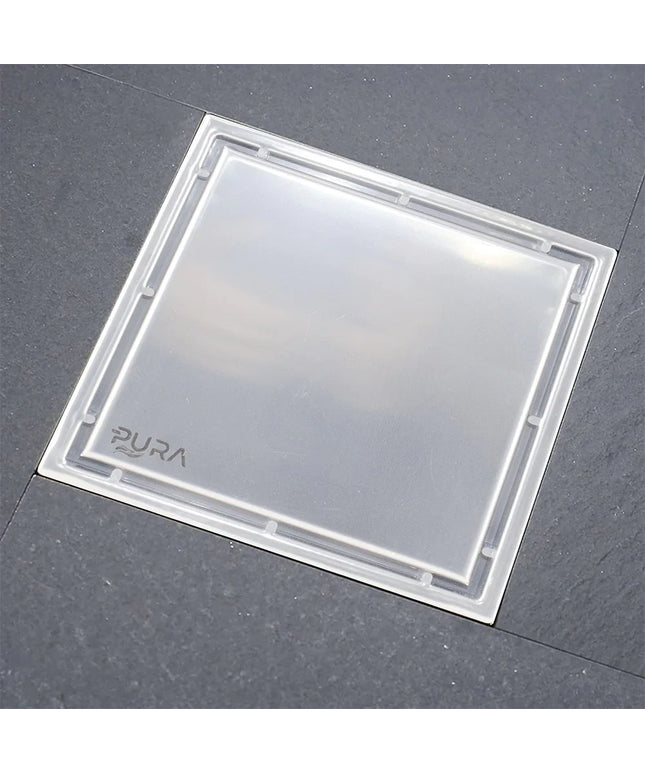 بيبة مقاس 20× 20 سم بإرتفاع 10 سم بصافية داخلية اللون كروم × كروم من بيورا