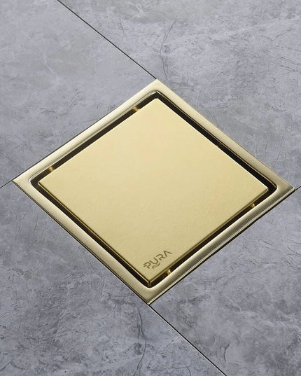 بيبة مقاس 15 × 15 سم بإرتفاع 10 سم بصافية داخلية اللون دهبي من بيورا