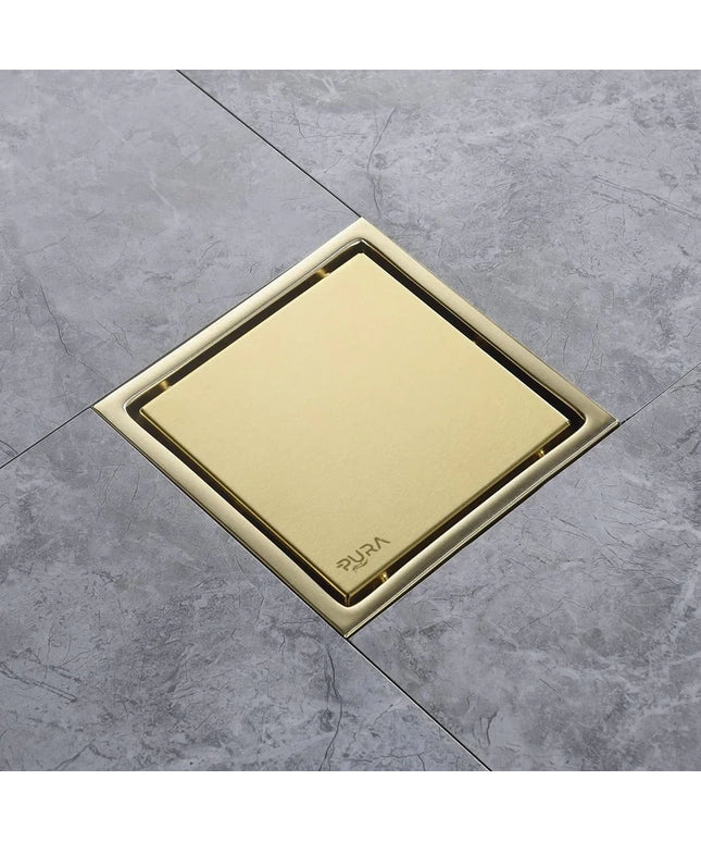 بيبة مقاس 15 × 15 سم بإرتفاع 10 سم بصافية داخلية اللون دهبي من بيورا