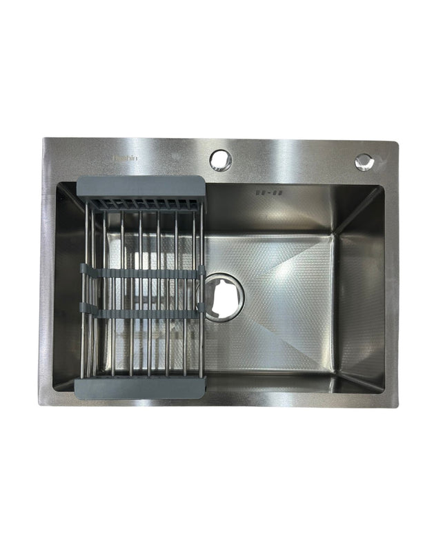 حوض مطبخ ستانلس هاند ميد 60*45 بطبقة حماية نانو ضد الخدوش و الصدأ استانلس ٣٠٤ لون ستانلس ( سيلفر لامع )