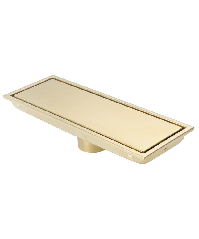 مجرى شاور / بيبة شاور مقاس 60 سم جولد بغطاء مفرغ للأستخدام مع نفس شكل البلاطة المستخدم بمجموعة الصرف من انفينيتي