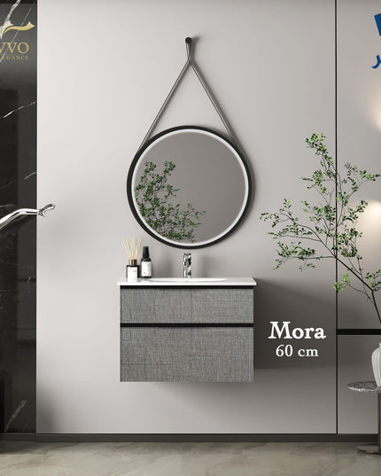 DOVVO وحدة مورا رصاصي ٦٠*٥٠ سم بالحوض الأبيض من