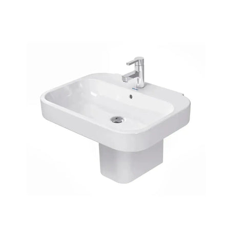 حوض هابي دي 2 ٥٠ سم بالعامود المعلق ابيض من ديورافيت DURAVIT