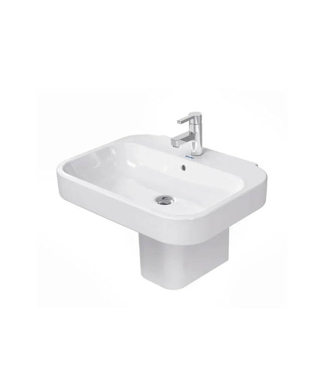 حوض هابي دي 2 ٥٠ سم بالعامود المعلق ابيض من ديورافيت