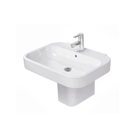 حوض هابي دي 2 ٥٠ سم بالعامود المعلق ابيض من ديورافيت DURAVIT