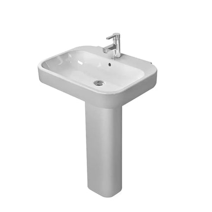 حوض هابي دي ٢ ٦٠ سم بالعامود الطويل ابيض من ديورافيت DURAVIT