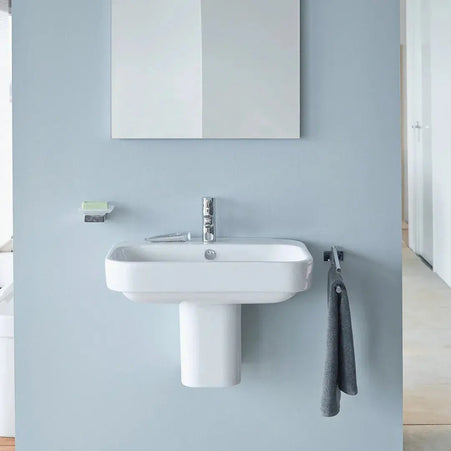 حوض ٦٠ سم بالعامود المعلق هابي دي 2 ابيض من ديورافيت DURAVIT