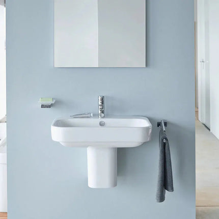 حوض ٦٥ سم بالعامود المعلق هابي دي 2 ابيض من ديورافيت DURAVIT