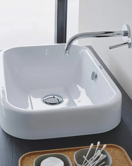 حوض ٦٠*٤٠ سم ابيض فوق الرخامه هابي دي 2 من ديورافيت