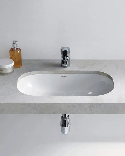 حوض تحت الرخامه ٥٢*٣٨،٥ سم هابي دي ٢ ابيض من ديورافيت