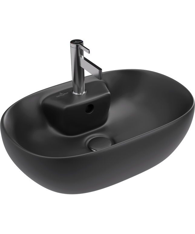Villeroy & Boch حوض فوق سطح افقي افينتو بفتحة خلاط ٥٩*٤٢.٥ سم اسود