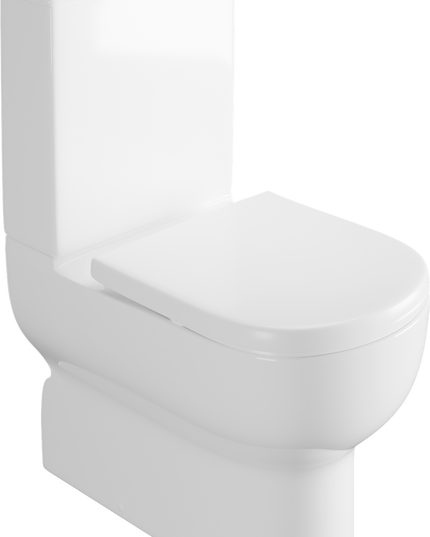 Villeroy & Boch كمبنيشن افينتو ابيض ملاصق للحائط بالدش و السيديلي ذاتي الغلق