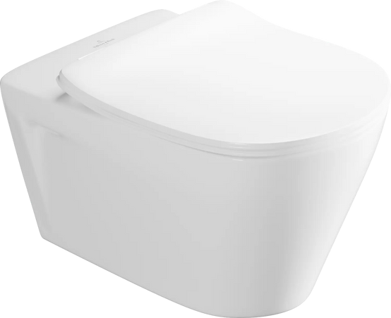 Villeroy & Boch مرحاض معلق صاب واي ريمليس بالدش و السيديلي ذاتي الغلق ابيض Villeroy&Boch