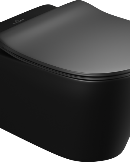 Villeroy & Boch مرحاض معلق صاب واي ريمليس بالدش و السيديلي ذاتي الغلق اسود