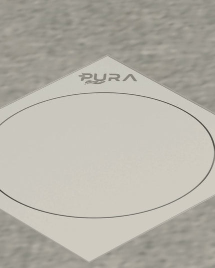 بيبة ١٥ *١٥ سم تاتش ستانلس ٣٠٤ سيلفر مط من بيورا