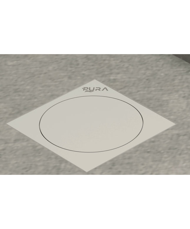 بيبة ١٥ *١٥ سم تاتش ستانلس ٣٠٤ سيلفر مط من بيورا