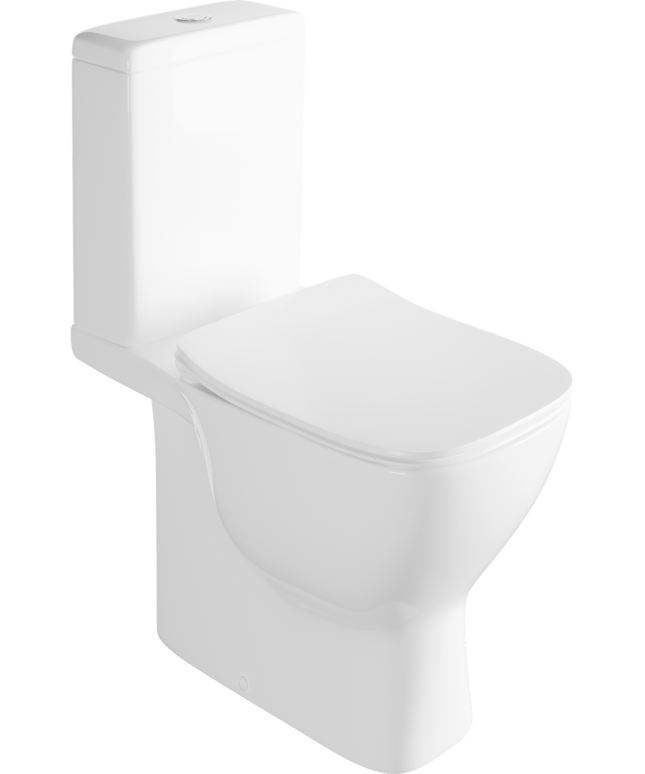 Villeroy & Boch كمبنيشن ارشتيكتورا ابيض ريمليس بالدش و السيديلي ذاتي الغلق من