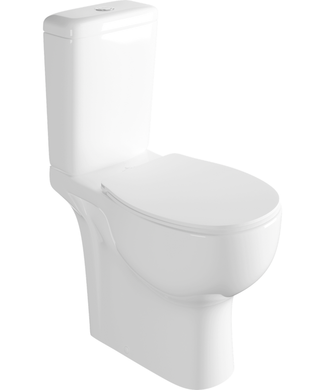 Villeroy & Boch كمبنيشن اونوفو ابيض بالدش و السيديلي ذاتي الغلق من