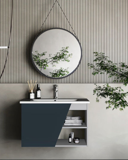 DOVVO وحده توبا رصاصي في كحلي ٨٠*٥٠ سم بالحوض الأبيض من