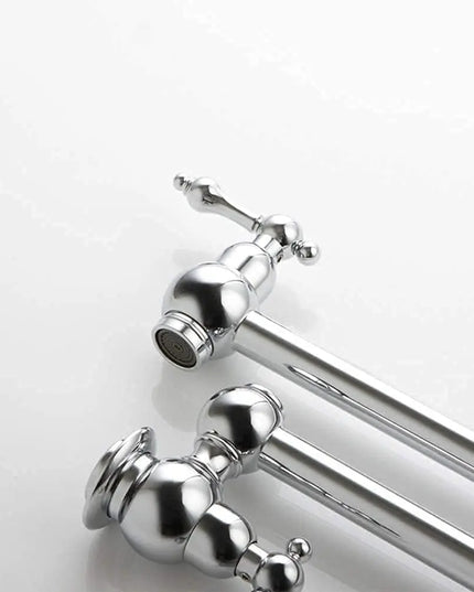 pot filler حنفية مطبخ حائطي للبوتجاز او للحوض ٣٦٠ درجة سيلفر لامع مستوردة سامر للأدوات الصحية