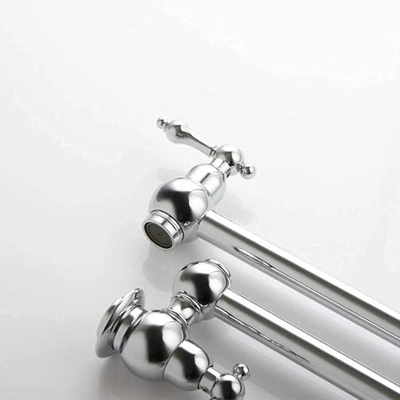 pot filler حنفية مطبخ حائطي للبوتجاز او للحوض ٣٦٠ درجة سيلفر لامع مستوردة سامر للأدوات الصحية