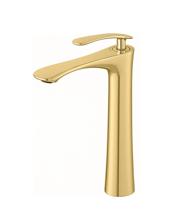 خلاط حوض عالي ديكور ذهبي ارتفاع 30 سم استيراد