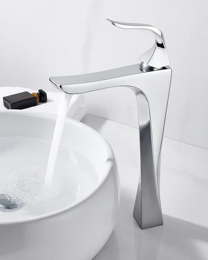 خلاط حوض عالي ديكور نيكل كروم ٣١ سم استيراد