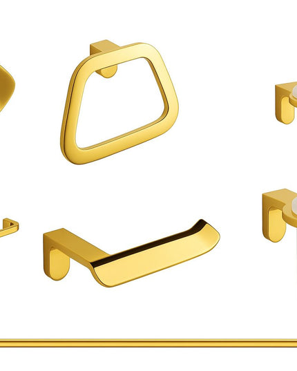 EL9700 طقم اكسسوار ٦ قطع اليجانت دهبي لامع من