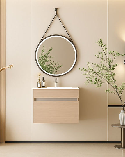 DOVVO 703 وحده حمام بدرج بيج و الحوض الابيض ٦٠*٤٥ سم من دوفو