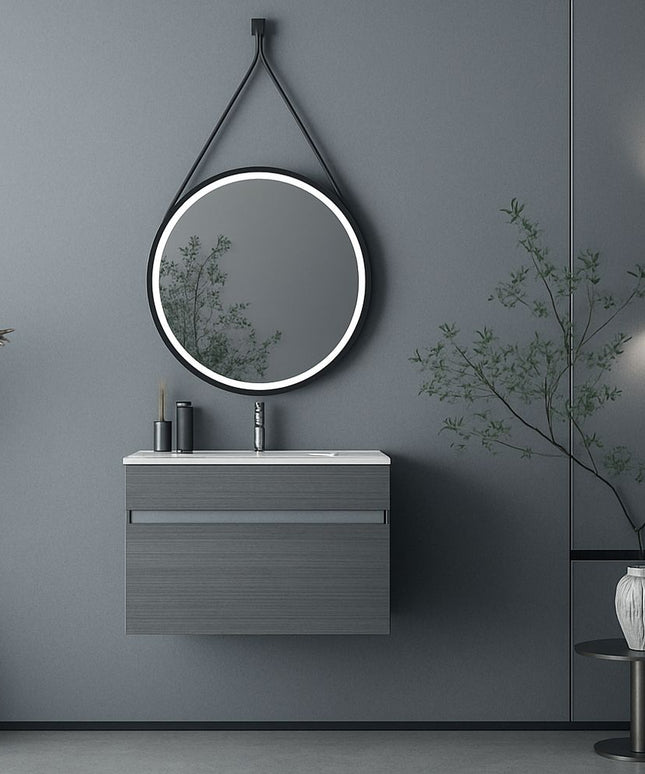 DOVVO وحدة بورديوم ٦٠*٥٠ سم رمادي 752 بالحوض الابيض من