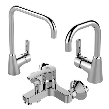 طقم خلاطات ايديال ستريم ( خلاط حوض 980 - خلاط بانيو 950 - خلاط مطبخ 951) من ايديال ستاندرد Ideal Standard